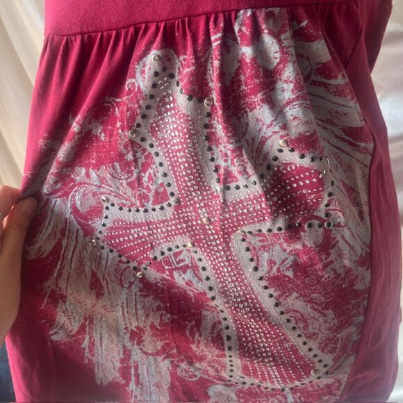 Torrid Vintage Grunge Bedazzled Cross top - Picture 6 of 8